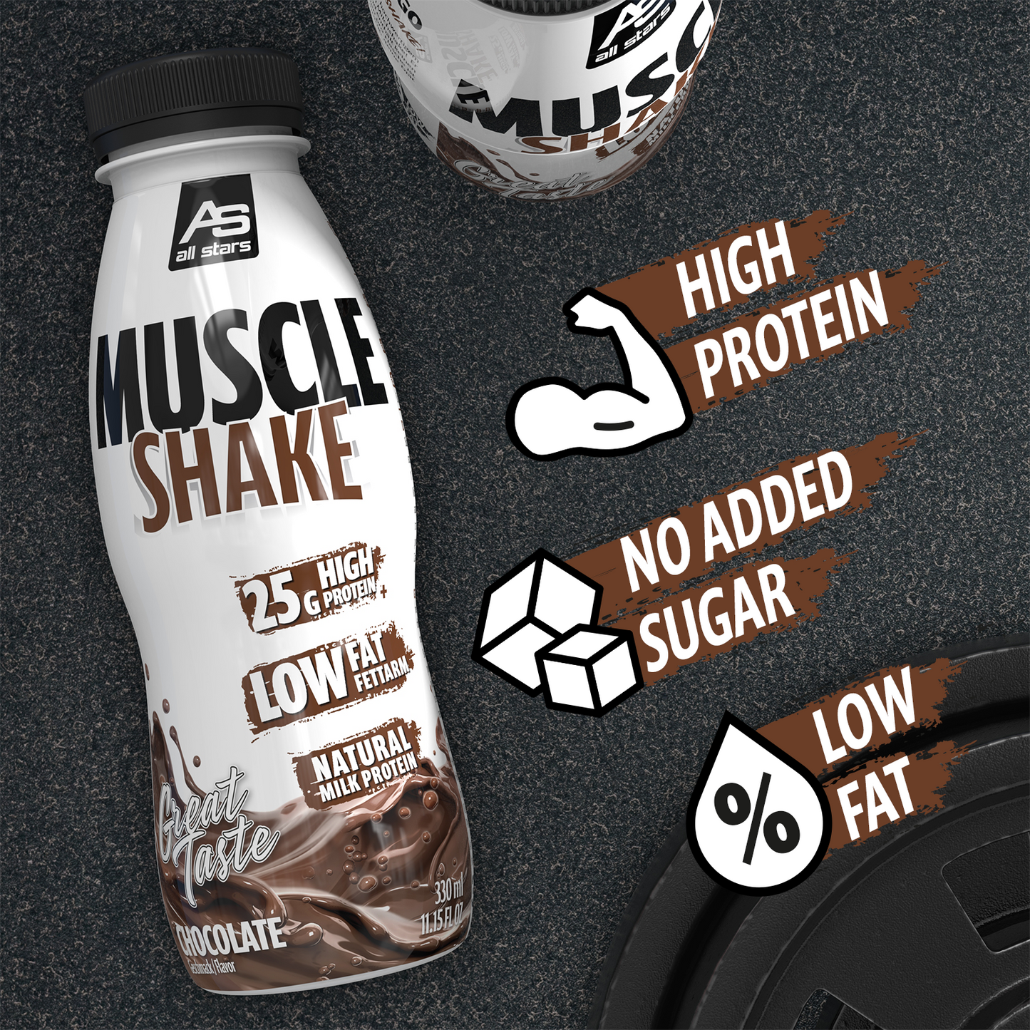 All stars Muscle shake drink Protein - Schoko1