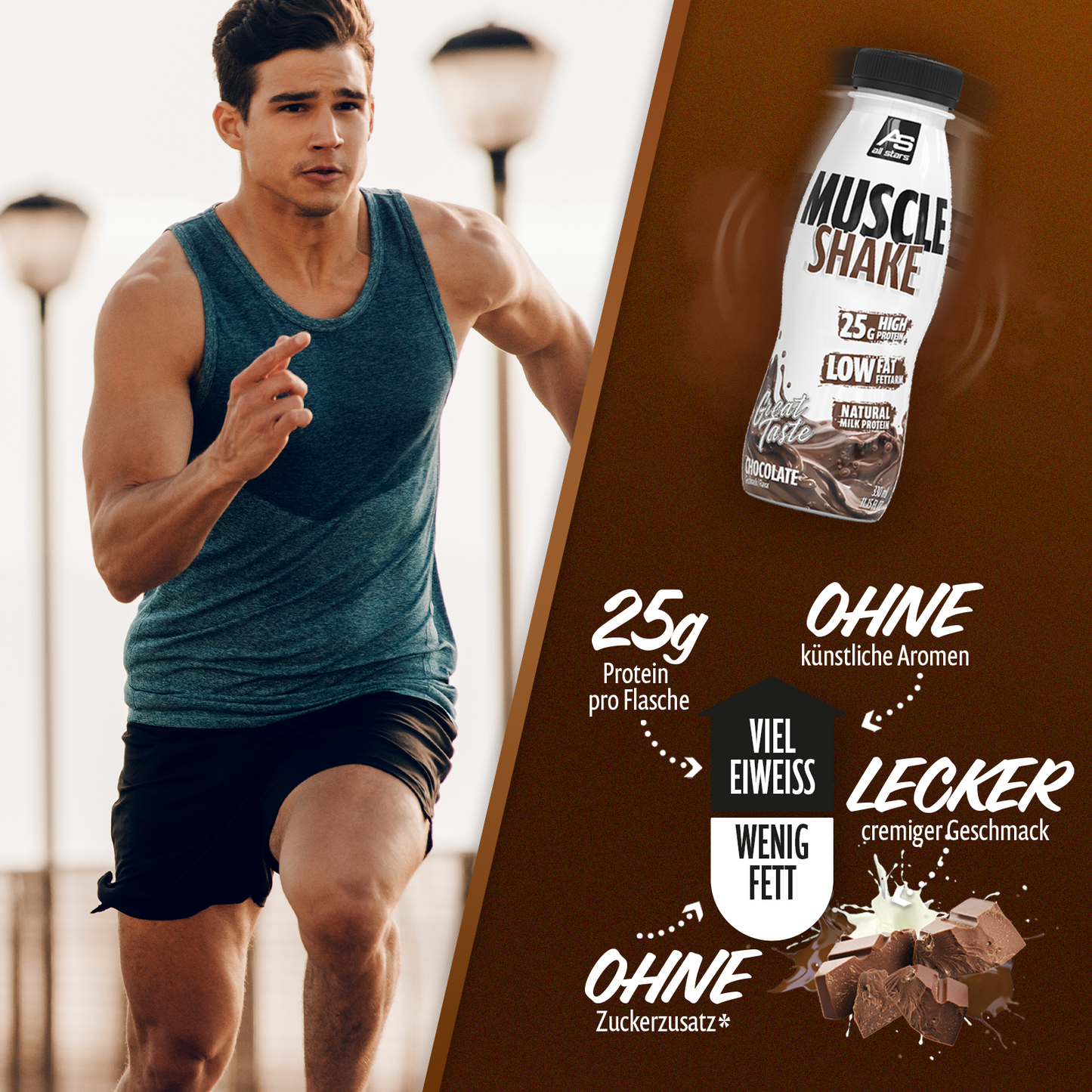All stars Muscle shake drink Protein - Schoko3