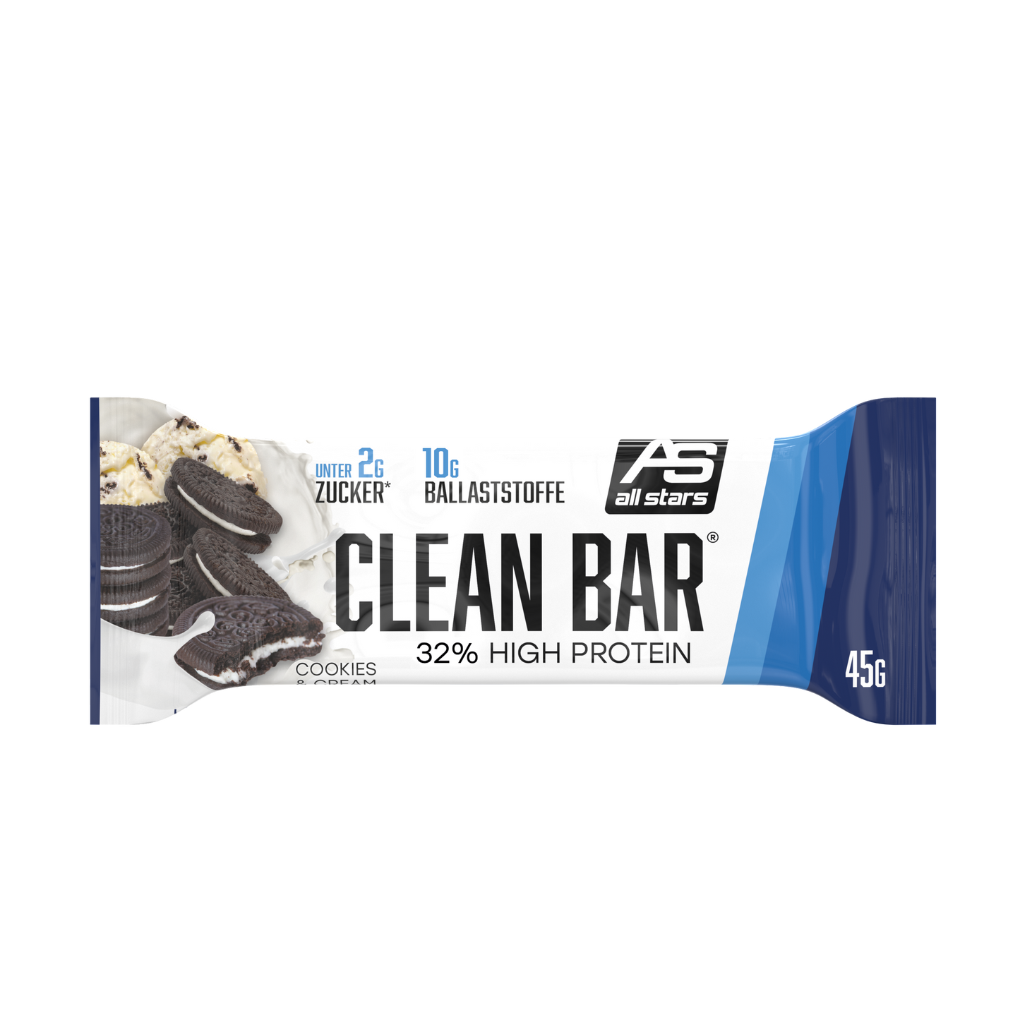 CLEAN BAR 45g_Cookies Cream.1164_Cutout 2