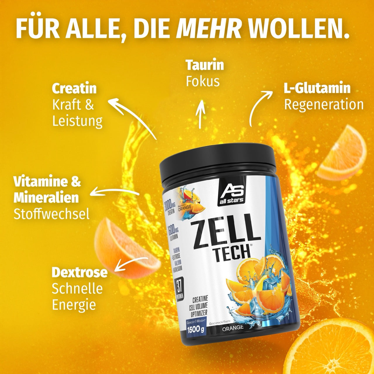ALL STARS ZELLTECH - Creatine Cell Volume Optimizer - Mit der
